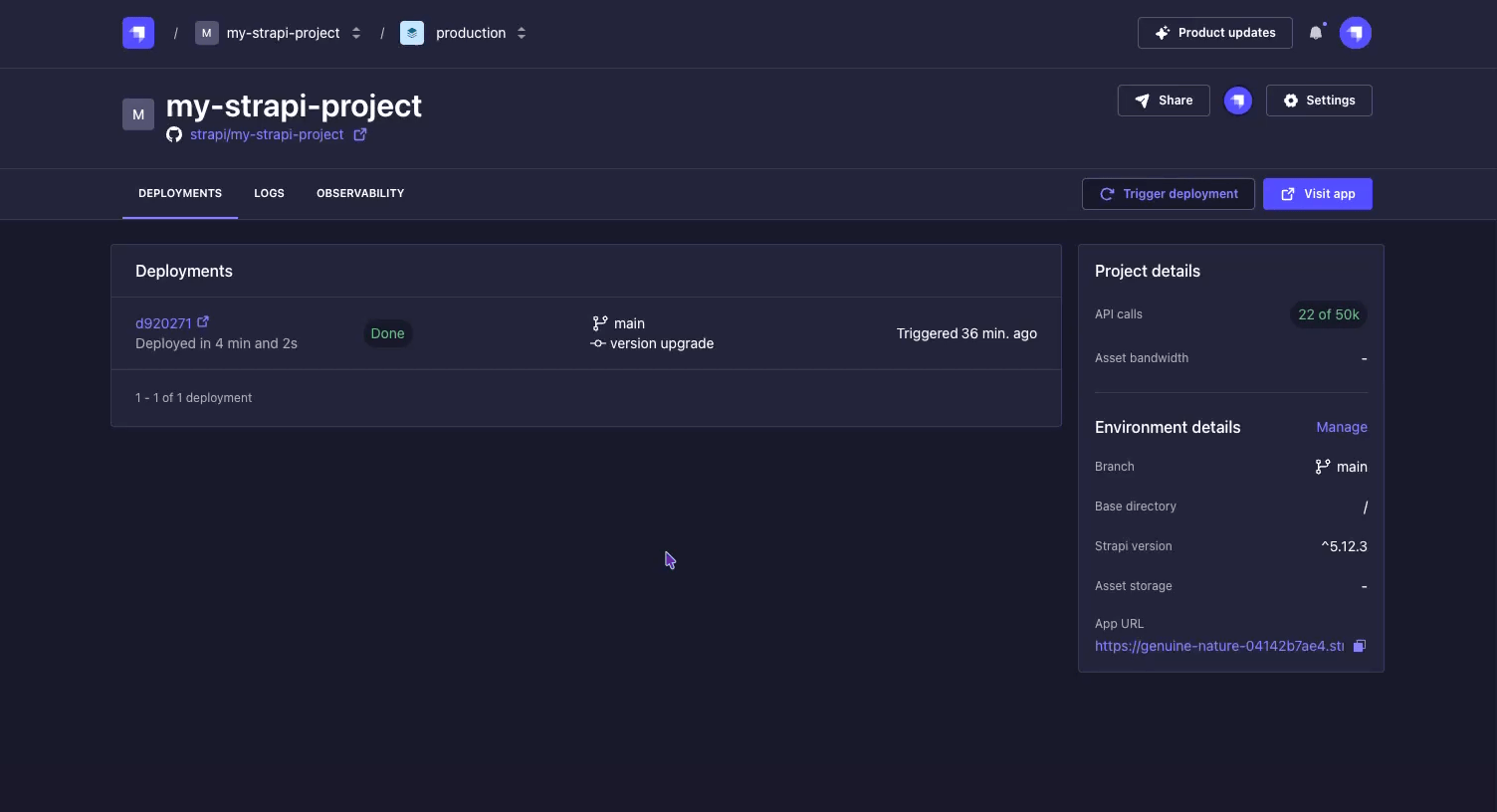 Visit Strapi Cloud App GIF